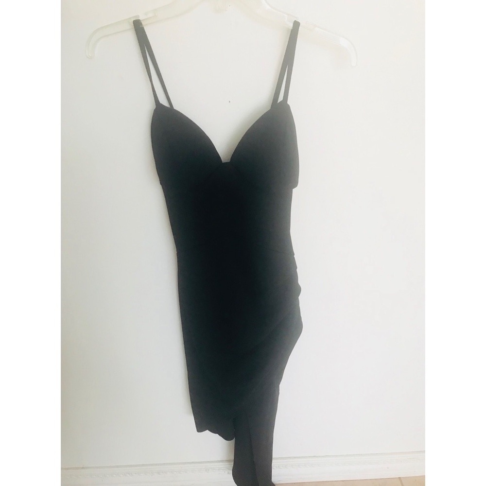 Black asymmetrical dress